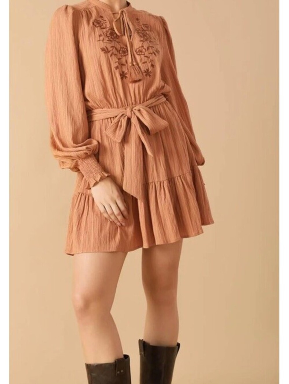 $129 NWT Flying Tomato Swirl Print Long Sleeve Shirtdress Size Small - Picture 4 of 9